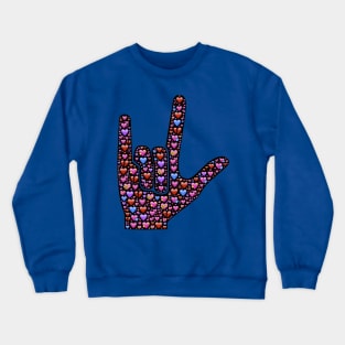 "I Love You" American Sign Language T-shirt Crewneck Sweatshirt